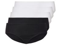esmara 5 dames-slips (XL (48/50), Zwart/wit)