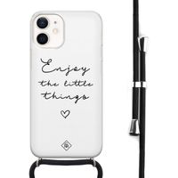 iPhone 12 mini hoesje met koord - Enjoy life