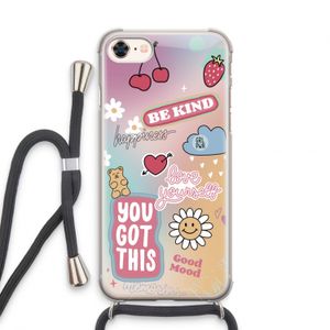 Positivity: iPhone 8 Transparant Hoesje met koord