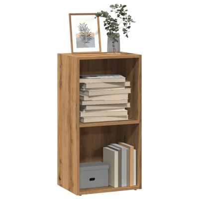 Boekenkast 40x30x77 cm bewerkt hout artisanaal eikenkleurig