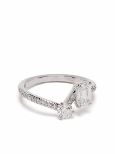 Loyal.e Paris bague Toi + Moi en or blanc 18ct sertie de diamants - Argent