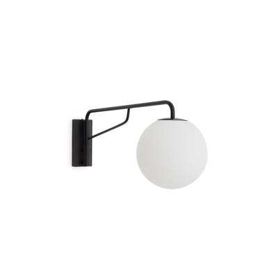 Kave Home Wandlamp 'Eilo' Glas en metaal, kleur Zwart
