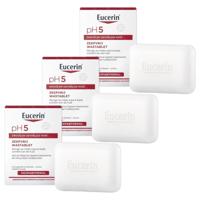Eucerin pH5 Zeepvrije Wastablet Droge en Gevoelige Huid 3 x 100g Promopakket