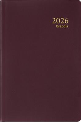 Brepols agenda Delta Seta 6-talig, bordeaux, 2026