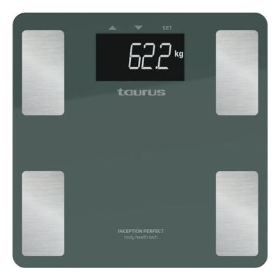 Digitale Personenweegschaal Taurus INCEPTION PERFE Blauw Groen Gehard glas 180 kg