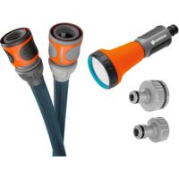 GARDENA textielslang liano xtreme 15 m set met wandslanghouder (donkergrijs/oranje)