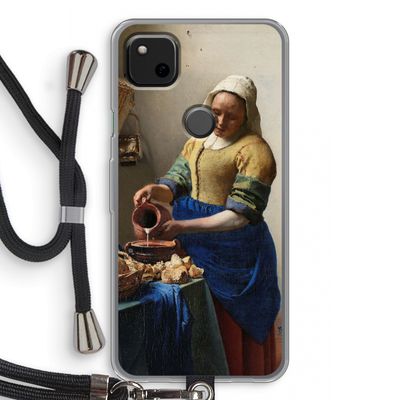 The Milkmaid: Pixel 4a Transparant Hoesje met koord