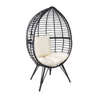 Egg chair zwart - 155x90x64 cm - thumbnail