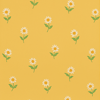 Madeliefjeskwekerij uit de jaren 40 vintage behang