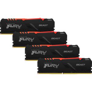 Kingston Technology FURY Beast RGB geheugenmodule 64 GB 4 x 16 GB DDR4 3600 MHz