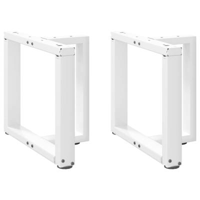 Salontafelpoten 2 st T-vormig 50x25x(42-43) cm staal wit