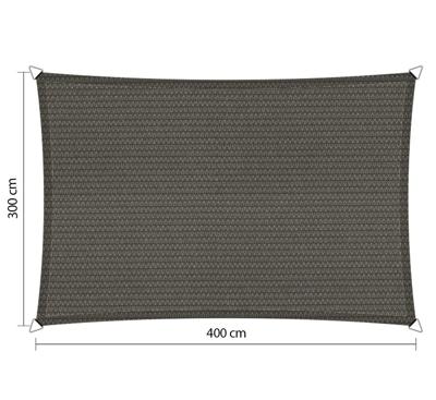 Rechthoek 3,00x4,00 m Cool Grey - Shadow comfort