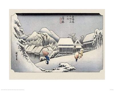 Kunstdruk Hiroshige - Kambara 40x50cm