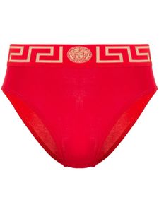 Versace culotte Greca Border à taille haute - Rouge