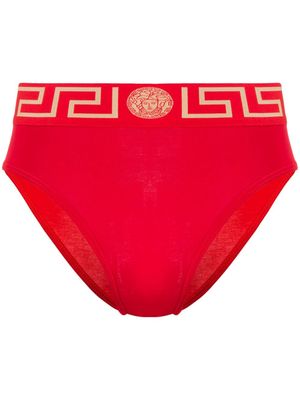 Versace culotte Greca Border à taille haute - Rouge