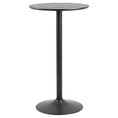 Leen Bakker - Bartafel Ivano - 105xØ60 Cm - Metaal/MDF - Zwart