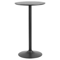 Leen Bakker - Bartafel Ivano - 105xØ60 Cm - Metaal/MDF - Zwart