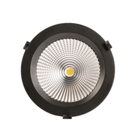 LED inbouwarmatuur breedstralend Reflector rond zwart Ø190mm 60° 3000K 10W 1120 lumen