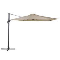 Beliani SAVONA - Cantilever parasol-Beige-Polyester - thumbnail