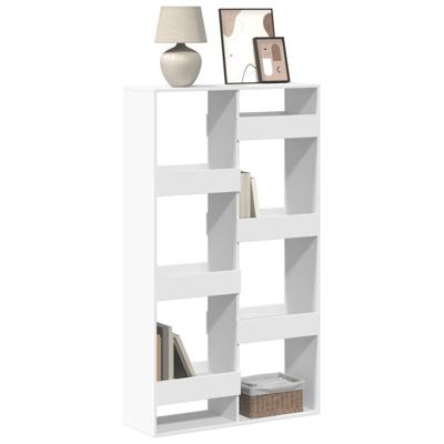 Boekenkast 100x33x175 cm bewerkt hout wit