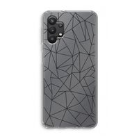 Geometrische lijnen zwart: Samsung Galaxy A32 5G Transparant Hoesje