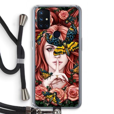 Lady Moth: OnePlus Nord N10 5G Transparant Hoesje met koord