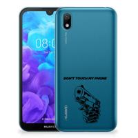 Huawei Y5 (2019) Silicone-hoesje Gun Don&apos;t Touch My Phone