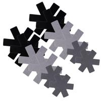 Excellent Houseware Pannenschermers - 12x - grijs - vilt - 38 cm - stapelbeschermers voor pannen