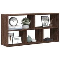 Wandschap 100x25x50 cm bewerkt hout bruin eikenkleurig