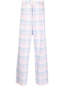 Thom Browne pantalon ample à carreaux - Rose