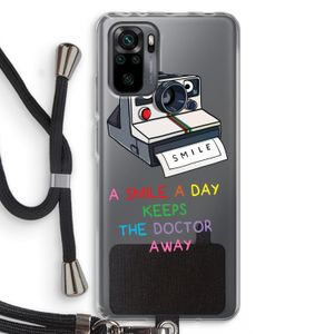 Smile: Xiaomi Redmi Note 10 Pro Transparant Hoesje met koord