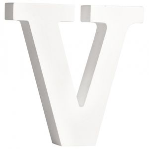 Witte houten letter V 11 cm   -