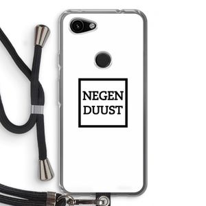 Negenduust vierkant: Pixel 3a Transparant Hoesje met koord