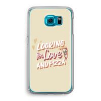 Pizza is the answer: Samsung Galaxy S6 Transparant Hoesje
