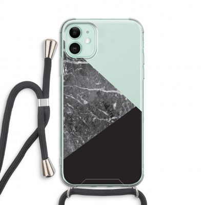 Combinatie marmer: iPhone 11 Transparant Hoesje met koord