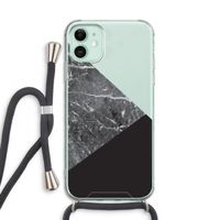 Combinatie marmer: iPhone 11 Transparant Hoesje met koord