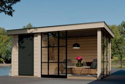 Lugarde Tuinhuis PSD3 456 x 300 cm- Plat dak- Hout- Lugarde