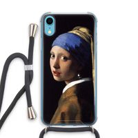 The Pearl Earring: iPhone XR Transparant Hoesje met koord