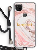 Feminist: Pixel 4a Transparant Hoesje met koord