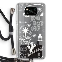 Good vibes: Xiaomi Poco X3 NFC Transparant Hoesje met koord