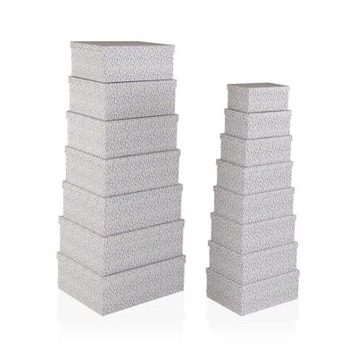 Set van opstapelbare opbergboxen Versa Blume Karton 15 Onderdelen