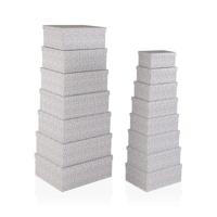 Set van opstapelbare opbergboxen Versa Blume Karton 15 Onderdelen
