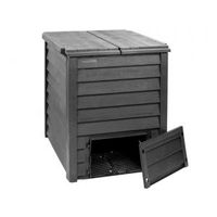 Garantia compostbak Thermo-Wood 600L bruin-zwart met beluchtingsplaat - thumbnail