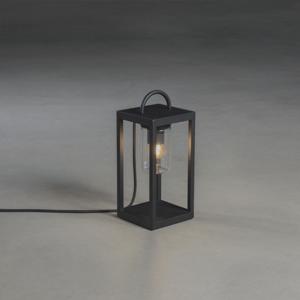 KonstSmide Terraslamp Bologna 33cm zwart met helder glas 7533-750