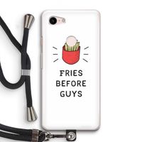 Fries before guys: Pixel 3 Transparant Hoesje met koord