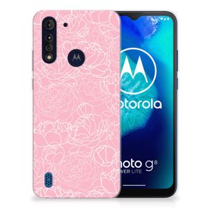 Motorola Moto G8 Power Lite TPU Case White Flowers