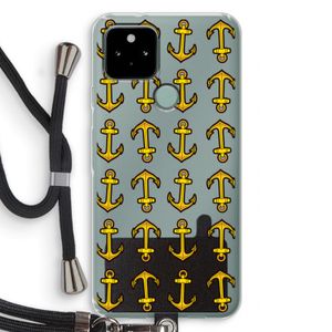 Musketon Anchor: Pixel 5 Transparant Hoesje met koord
