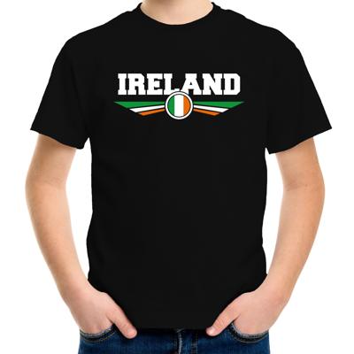 Ierland landen supporters t-shirt - zwart - kinderen - Fan kleding - EK / WK / Olympische spelen