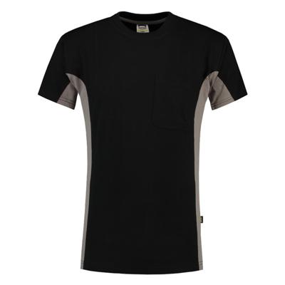 Tricorp T-shirt Bi-Color - Workwear - 102002 - zwart/grijs - maat M