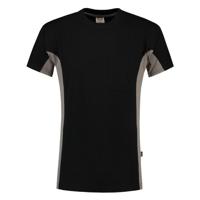 Tricorp T-shirt Bi-Color - Workwear - 102002 - zwart/grijs - maat M